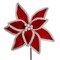 KSA Pack of 24 Red and White Velvet Poinsettia Christmas Picks 35.25"